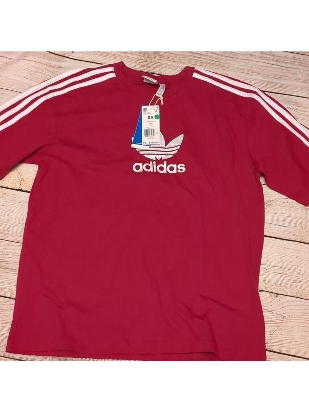 Adidas burgundy top size XS